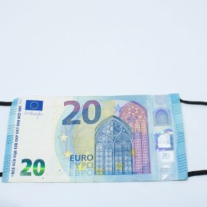 Mund-Nasen-Schutz aus Euro-Banknote.